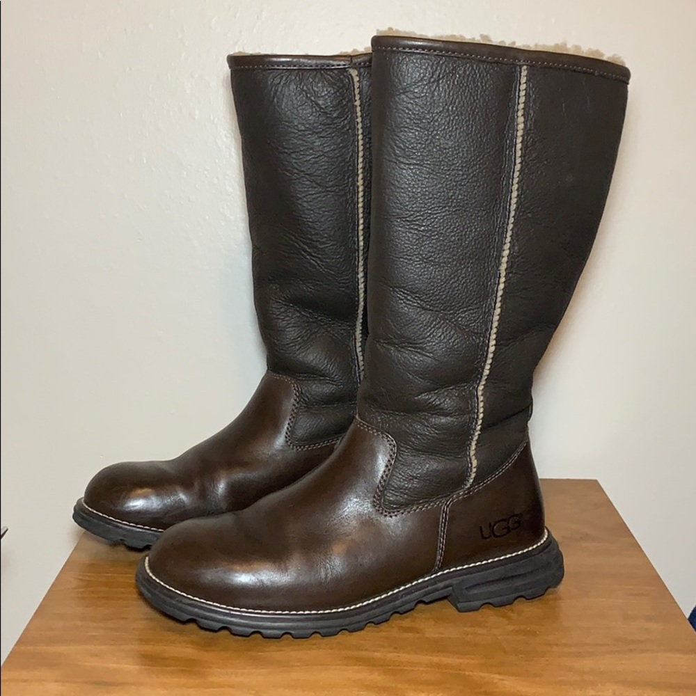 UGG ‘Brooks’ 5490 tall brown leather boots